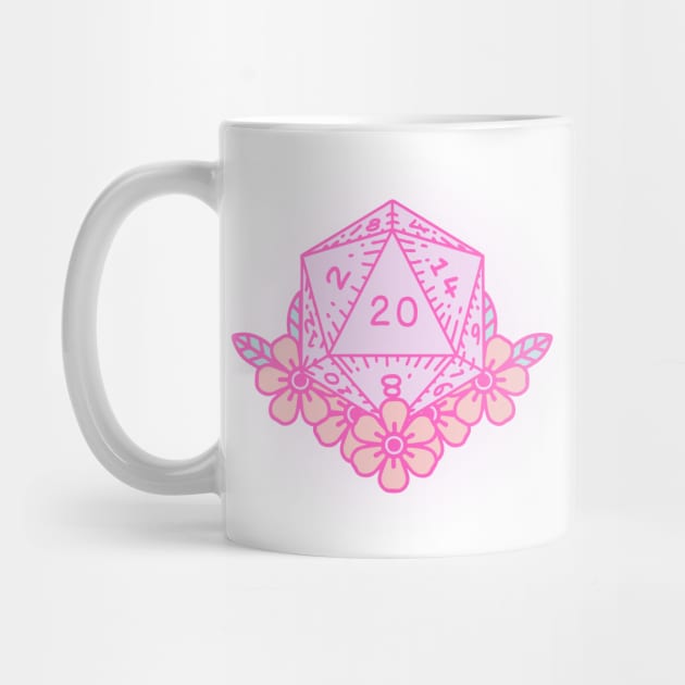 Pink D20 Dice by Likeable Design